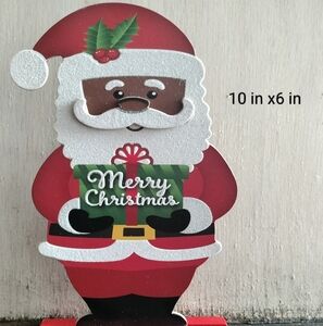 Black santa claus window/shelf sitter